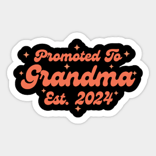 Promoted To Grandma 2024 Future Soon To Be New Grandma 2024 Sticker